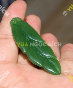 Mặt Chiếc Lá Ngọc Bích Nephrite Jade (MD109)