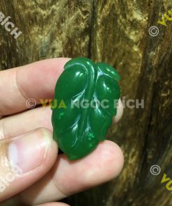 Mặt Dây Chiếc Lá Ngọc Bích Nephrite Jade (MD102)