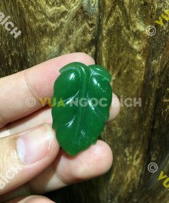 Mặt Dây Chiếc Lá Ngọc Bích Nephrite Jade (MD102)
