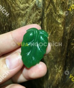Mặt Dây Chiếc Lá Ngọc Bích Nephrite Jade (MD102)