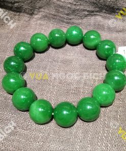 Vòng Tay Ngọc Bích Nephrite Jade 14mm VIP (VT027) 16 Vòng Tay Ngọc Bích Nephrite Jade 14mm VIP (VT027)
