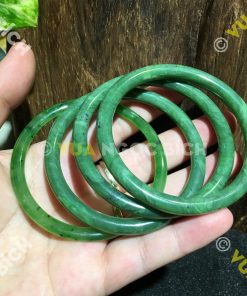 Vòng Tay Ngọc Bích Nephrite Jade Bản Liền (VT028) 14 Vòng Tay Ngọc Bích Nephrite Jade Bản Liền (VT028)
