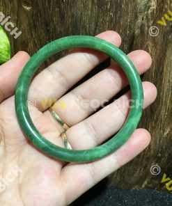 Vòng Tay Ngọc Bích Nephrite Jade Bản Liền (VT028)