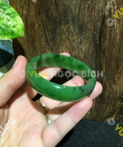 Vòng Tay Ngọc Bích Nephrite Jade Bản Liền (VT029) 16 Vòng Tay Ngọc Bích Nephrite Jade Bản Liền (VT029)