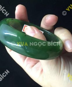 Vòng Tay Ngọc Bích Nephrite Jade Bản Liền (VT031)
