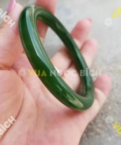 Vòng Tay Ngọc Bích Nephrite Jade Bản Liền (VT032)