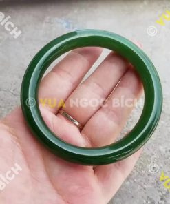 Vòng Tay Ngọc Bích Nephrite Jade Bản Liền (VT032)