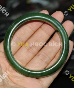 Vòng Tay Ngọc Bích Nephrite Jade Bản Liền (VT033)