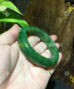 Vòng Tay Ngọc Bích Nephrite Jade Bản Liền (VT035) 22 Vòng Tay Ngọc Bích Nephrite Jade Bản Liền (VT035)