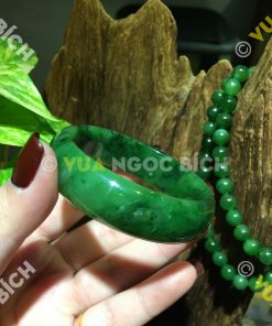 Vòng Tay Ngọc Bích Nephrite Jade Bản Liền (VT035) 20 Vòng Tay Ngọc Bích Nephrite Jade Bản Liền (VT035)
