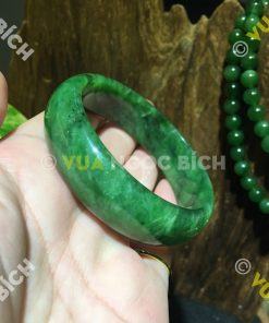 Vòng Tay Ngọc Bích Nephrite Jade Bản Liền (VT035)