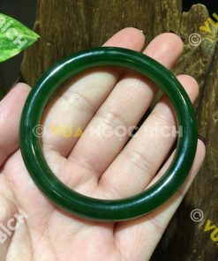 Vòng Tay Ngọc Bích Nephrite Jade Bản Liền (VT036)