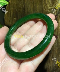 Vòng Tay Ngọc Bích Nephrite Jade Bản Liền (VT036)