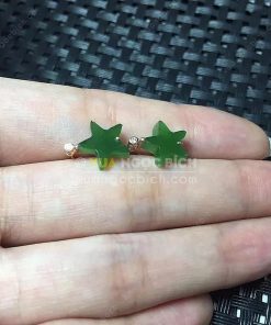 Bông Tai Ngọc Bích Nephrite Jade (BT091)