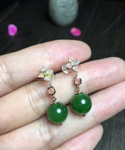 Bông Tai Ngọc Bích Nephrite Jade (BT094) 16 Bông Tai Ngọc Bích Nephrite Jade (BT094)
