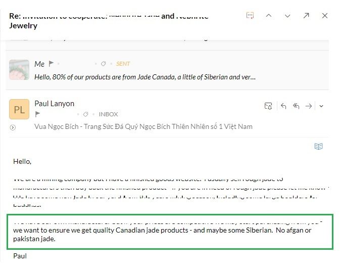 Nguồn gốc Ngọc Bích Nephrite Jade trên thế giới và Ngọc Bích của Vua Ngọc Bích 22 Vua Ngọc Bích làm việc với các đối tác nước ngoài