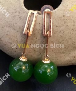 Bông Tai Ngọc Bích Nephrite Jade (BT096) 16 Bông Tai Ngọc Bích Nephrite Jade (BT096)