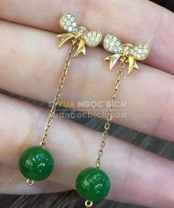 Bông Tai Ngọc Bích Nephrite Jade (BT097) 16 Bông Tai Ngọc Bích Nephrite Jade (BT097)