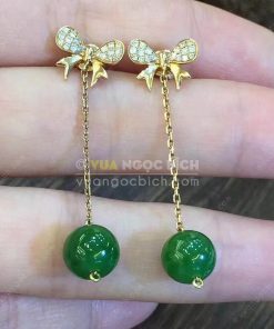 Bông Tai Ngọc Bích Nephrite Jade (BT097) 15 Bông Tai Ngọc Bích Nephrite Jade (BT097)