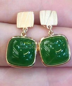 Bông Tai Ngọc Bích Nephrite Jade (BT100)