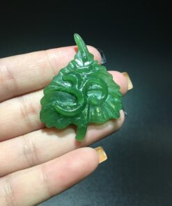 Mặt Dây Chữ Om Ngọc Bích Nephrite Jade (MD168)
