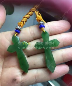 Mặt Dây Thánh Giá Ngọc Bích Nephrite Jade (MD172) 18 Mặt Dây Thánh Giá Ngọc Bích Nephrite Jade (MD172)