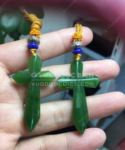 Mặt Dây Thánh Giá Ngọc Bích Nephrite Jade (MD172)