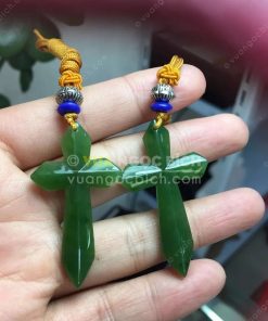 Mặt Dây Thánh Giá Ngọc Bích Nephrite Jade (MD172)