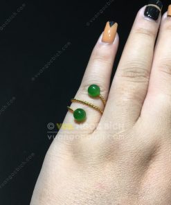 Nhẫn Bi 6mm Ngọc Bích Nephrite Jade (NN067) 16 Nhẫn Bi 6mm Ngọc Bích Nephrite Jade (NN067)