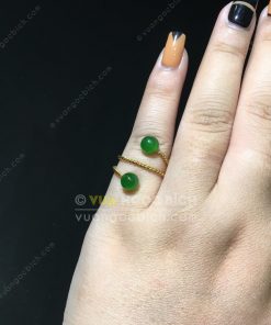 Nhẫn Bi 6mm Ngọc Bích Nephrite Jade (NN067) 15 Nhẫn Bi 6mm Ngọc Bích Nephrite Jade (NN067)