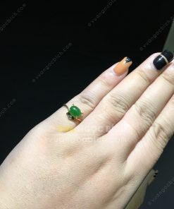 Nhẫn Con Mèo Ngọc Bích Nephrite Jade (NN066)