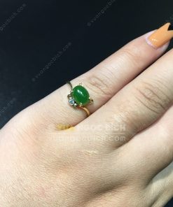 Nhẫn Con Mèo Ngọc Bích Nephrite Jade (NN066)