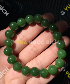 Vòng Tay Ngọc Bích Nephrite Jade 10mm VIP (VT050) 14 Vòng Tay Ngọc Bích Nephrite Jade 10mm VIP (VT050)