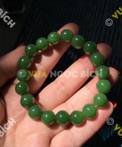 Vòng Tay Ngọc Bích Nephrite Jade 10mm VIP (VT050)