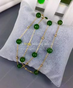 Vòng Tay Ngọc Bích Nephrite Jade 10mm (VT062) 21 Vòng Tay Ngọc Bích Nephrite Jade 10mm (VT062)