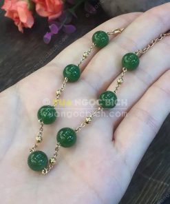 Vòng Tay Ngọc Bích Nephrite Jade 10mm (VT062) 18 Vòng Tay Ngọc Bích Nephrite Jade 10mm (VT062)