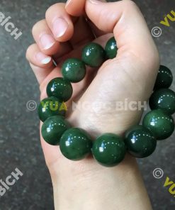 Vòng Tay Ngọc Bích Nephrite Jade 16mm (VT056) 21 Vòng Tay Ngọc Bích Nephrite Jade 16mm (VT056)