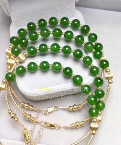 Vòng Tay Ngọc Bích Nephrite Jade 6mm VIP (VT064-2) 14 Vòng Tay Ngọc Bích Nephrite Jade 6mm (VT064)