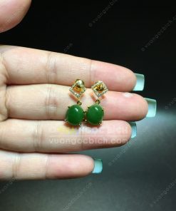 Bông Tai Ngọc Bích Nephrite Jade (BT103) 18 Bông Tai Ngọc Bích Nephrite Jade (BT103)