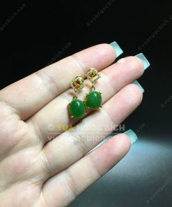 Bông Tai Ngọc Bích Nephrite Jade (BT103) 17 Bông Tai Ngọc Bích Nephrite Jade (BT103)
