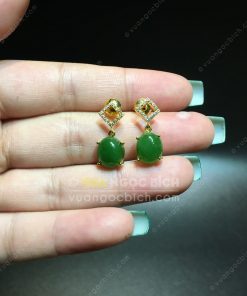 Bông Tai Ngọc Bích Nephrite Jade (BT103)