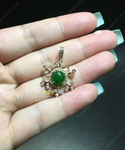 Mặt Dây Bông Tuyết Ngọc Bích Nephrite Jade (MD173) 12 Mặt Dây Bông Tuyết Ngọc Bích Nephrite Jade (MD173)