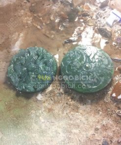 Mặt Dây Long Phụng Sum Vầy Ngọc Bích Nephrite Jade (VNB-MD059-2) 4