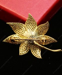 Trâm Cài Áo Đồng Xi Vàng Mix Ngọc Bích (VNB-TCA005) 15 Trâm Cài Áo Đồng Xi Vàng Mix Ngọc Bích (VNB-TCA005)