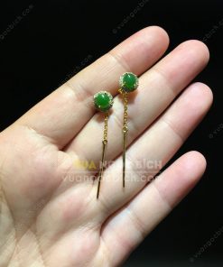 Bông Tai Ngọc Bích Nephrite Jade (VNB-BT104)