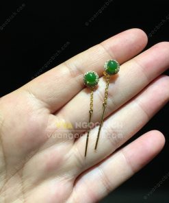 Bông Tai Ngọc Bích Nephrite Jade (VNB-BT104)