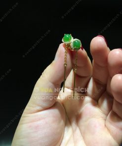 Bông Tai Ngọc Bích Nephrite Jade (VNB-BT104)