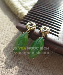 Bông Tai Ngọc Bích Nephrite Jade (VNB-BT197)