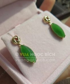 Bông Tai Ngọc Bích Nephrite Jade (VNB-BT197)
