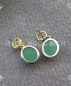 Bông Tai Ngọc Bích Nephrite Jade (VNB-BT198)